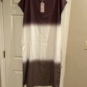 SHEIN Red Sleeveless V-neck Dolman Sleeve Casual Dress